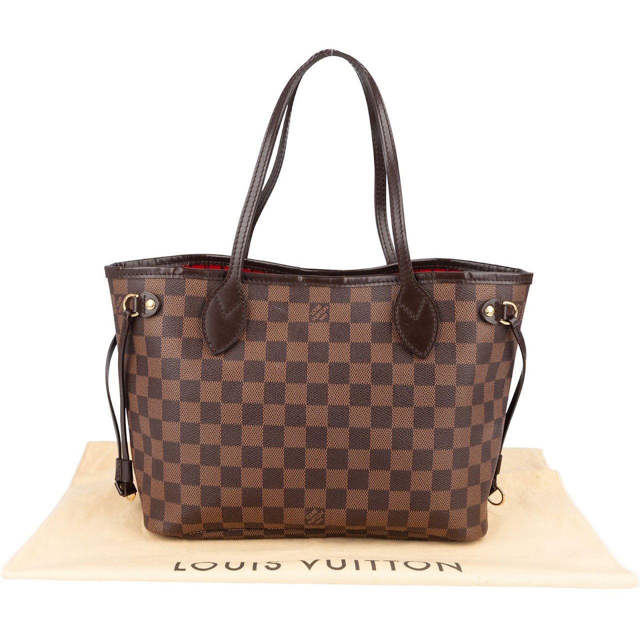 Louis Vuitton Louis Vuitton Monogram Damier Ebene Canvas Neverfull PM Shoulder Bag Bruin