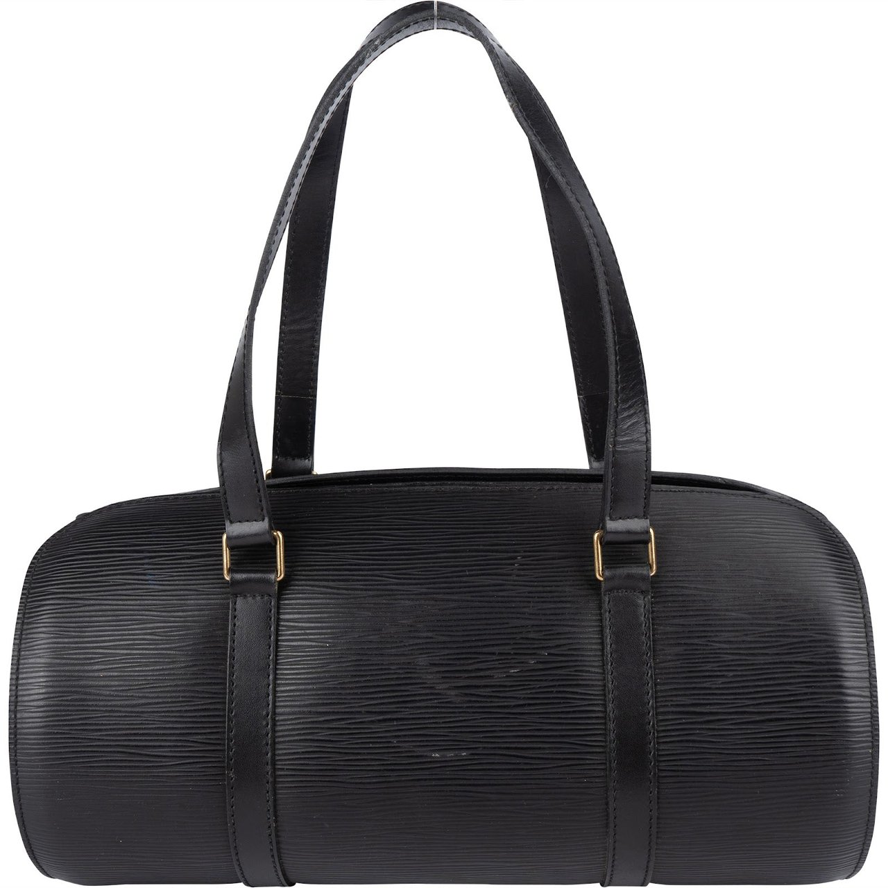 Louis Vuitton Louis Vuitton Noir Epi Leather Soufflot Handbag Zwart