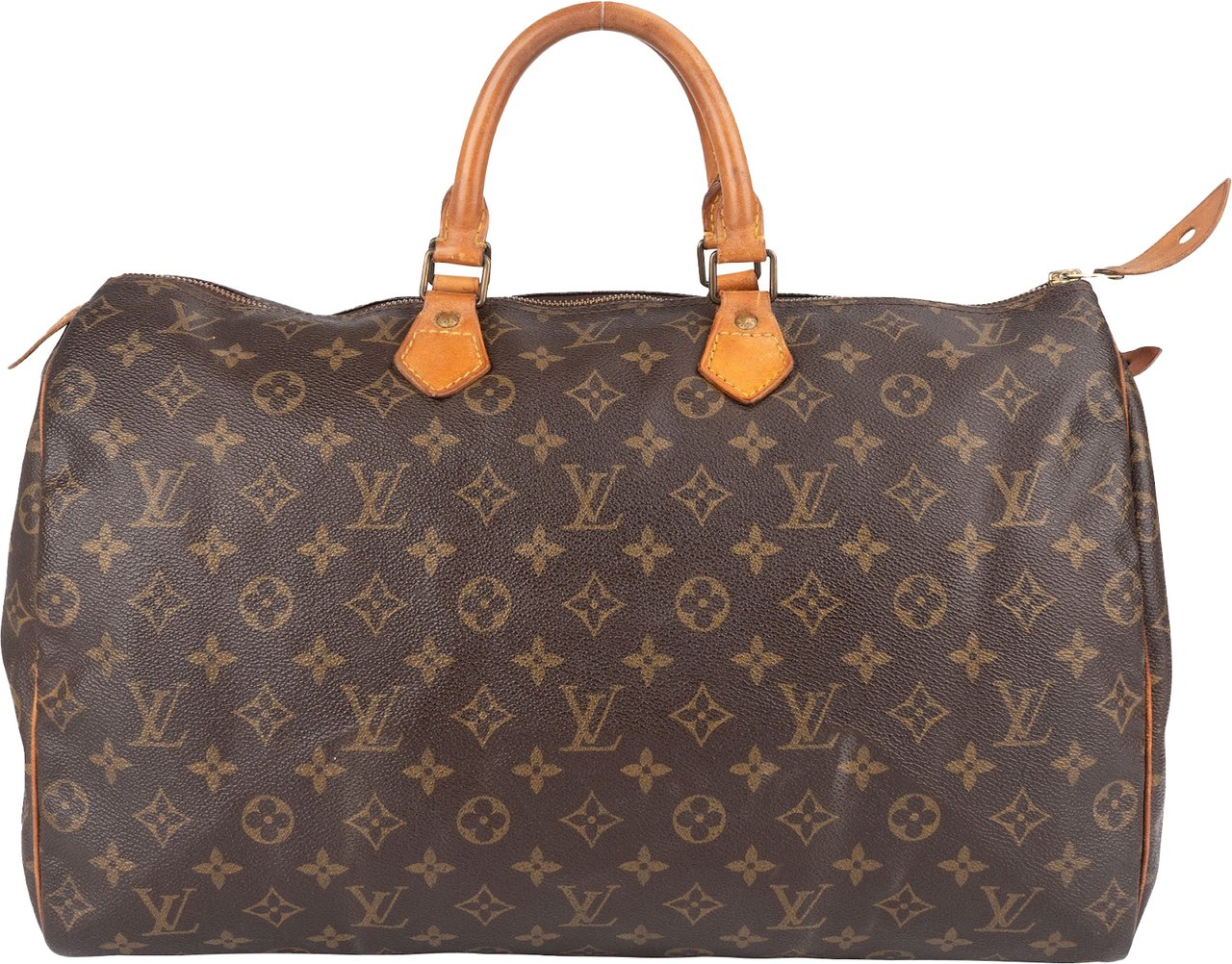 Louis Vuitton Louis Vuitton Monogram Canvas Speedy 40 Handbag Bruin