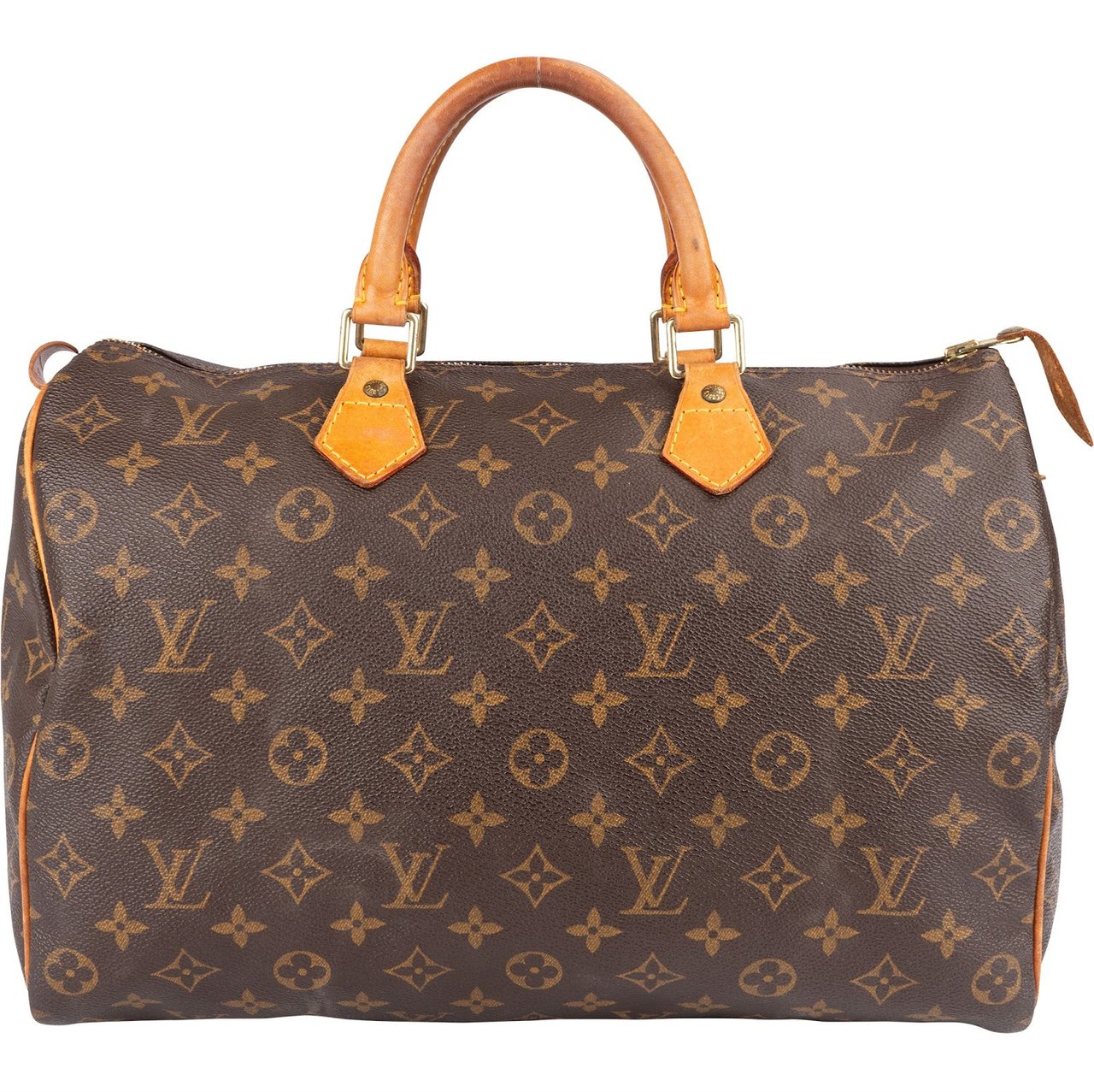 Louis Vuitton Louis Vuitton Monogram Canvas Speedy 35 Handbag Bruin