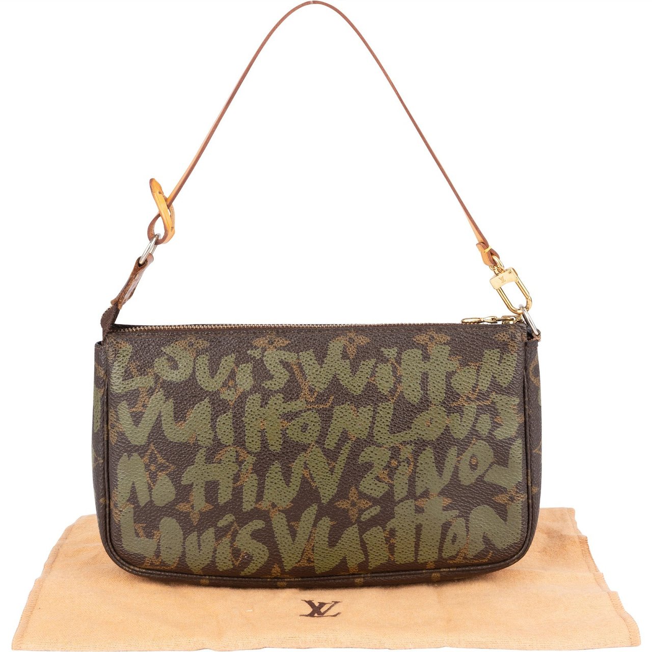 Louis Vuitton Louis Vuitton Monogram Canvas Graffiti Pochette Accessoires Handbag Bruin