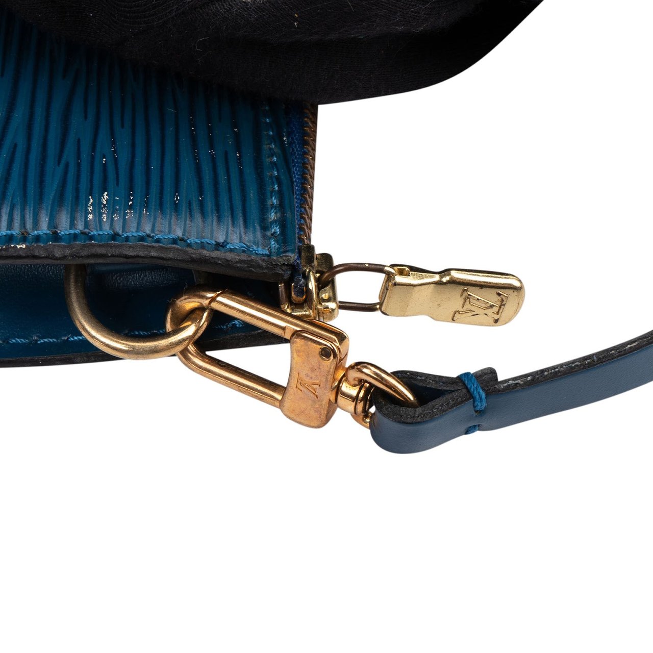Louis Vuitton Blue Epi Leather Pochette Accessoires Handbag Blauw