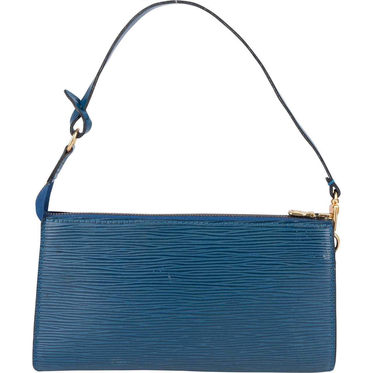 Louis Vuitton Blue Epi Leather Pochette Accessoires Handbag Blauw