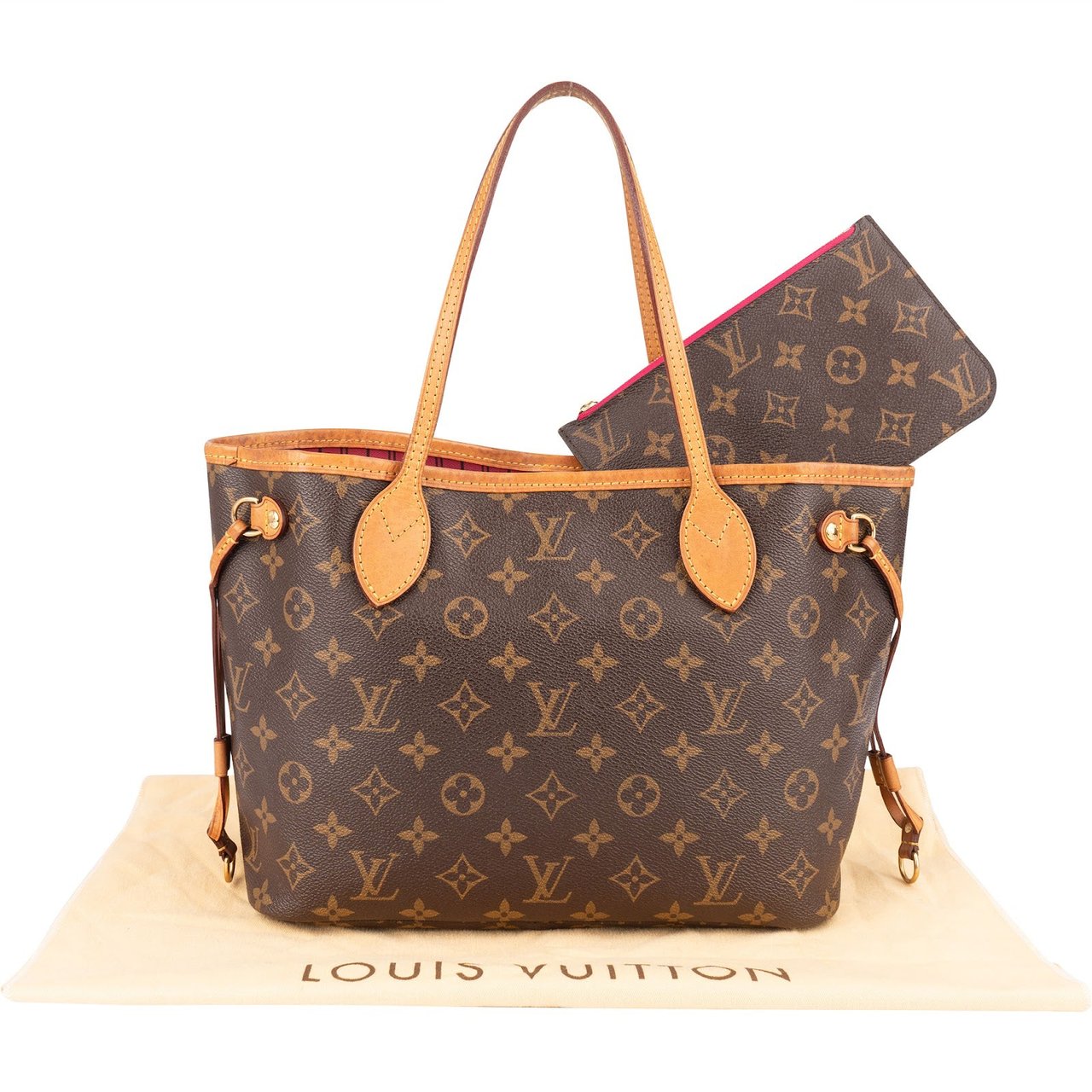 Louis Vuitton Louis Vuitton Monogram Canvas Neverfull PM Shoulder Bag Bruin