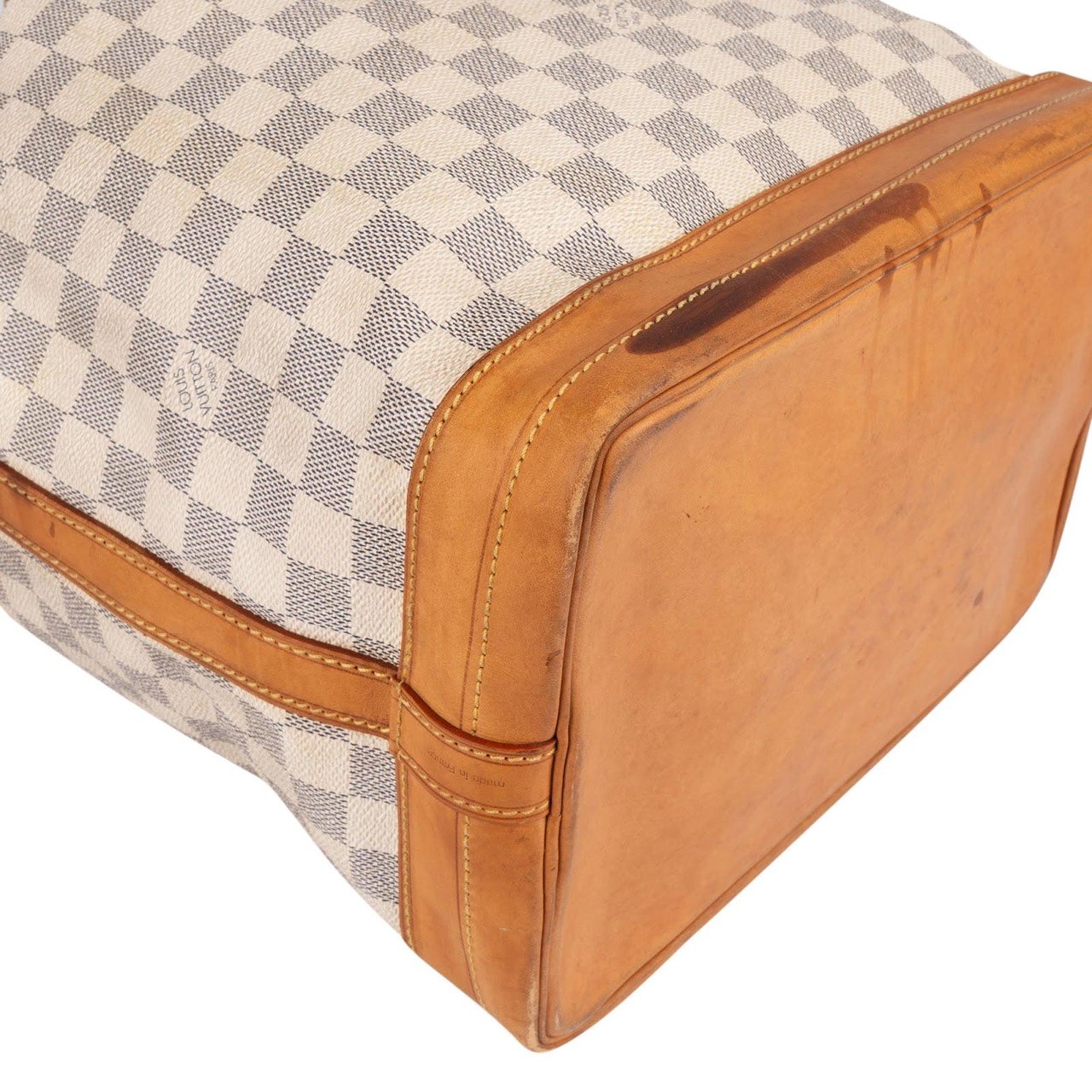 Louis Vuitton Louis Vuitton Monogram Damier Azur Canvas Sac Noé Grande Shoulder Bag Beige