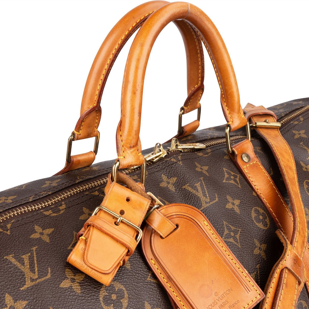 Louis Vuitton Louis Vuitton Monogram Canvas Keepall 55 Bandoulière Travel Bag Bruin