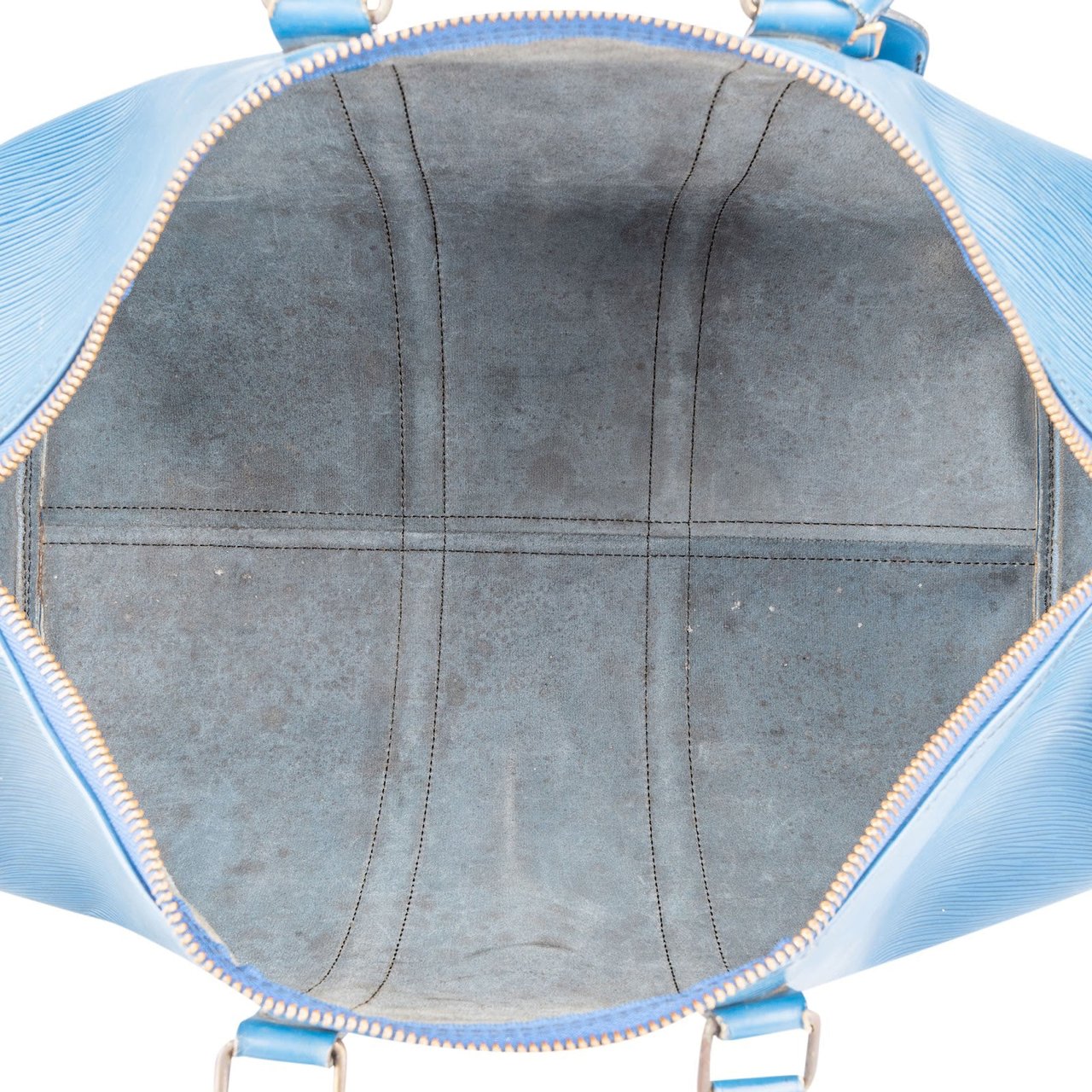 Louis Vuitton Louis Vuitton Blue Epi Leather Keepall 45 Travel Bag Blauw