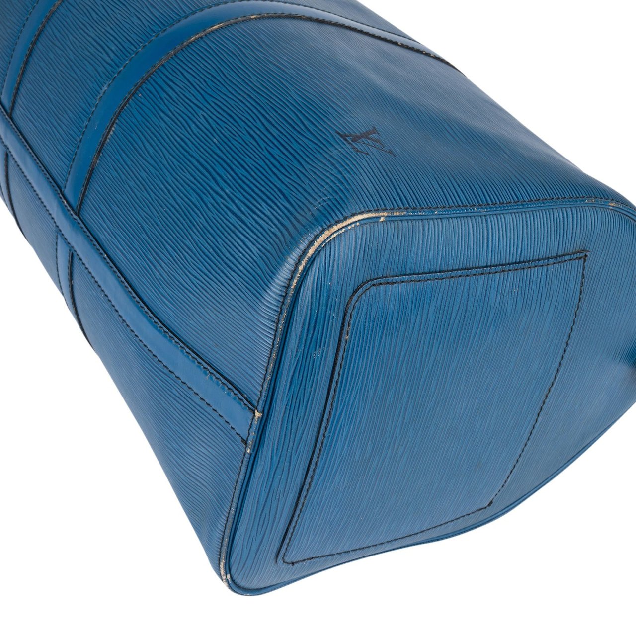 Louis Vuitton Blue Epi Leather Keepall 45 Travel Bag Blauw