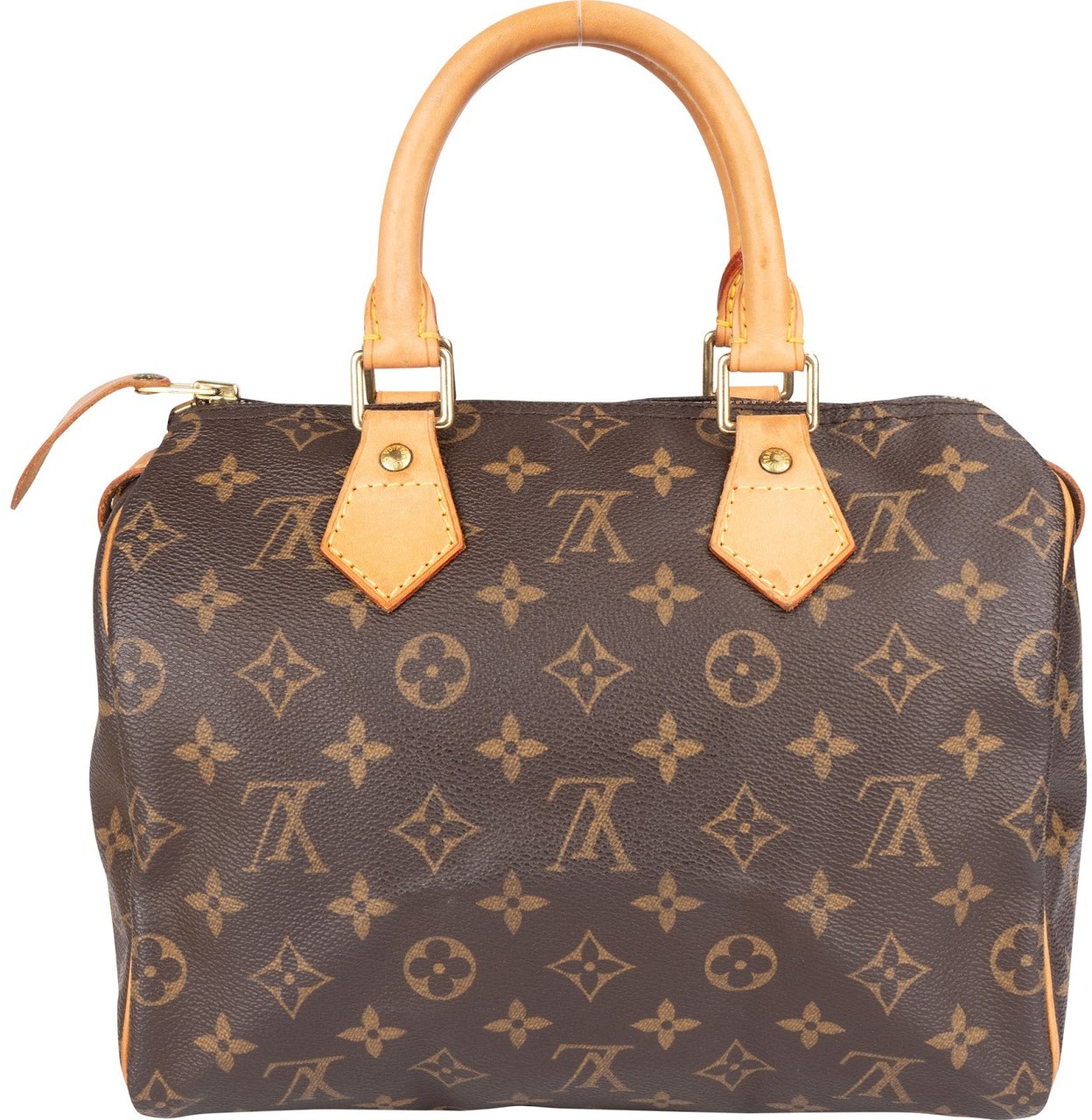 Louis Vuitton Louis Vuitton Monogram Canvas Speedy 25 Handbag Bruin