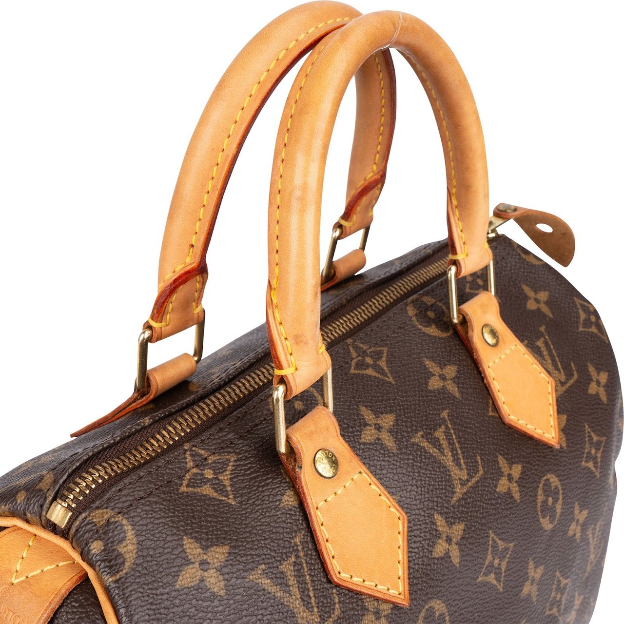 Louis Vuitton Louis Vuitton Monogram Canvas Speedy 25 Handbag Bruin