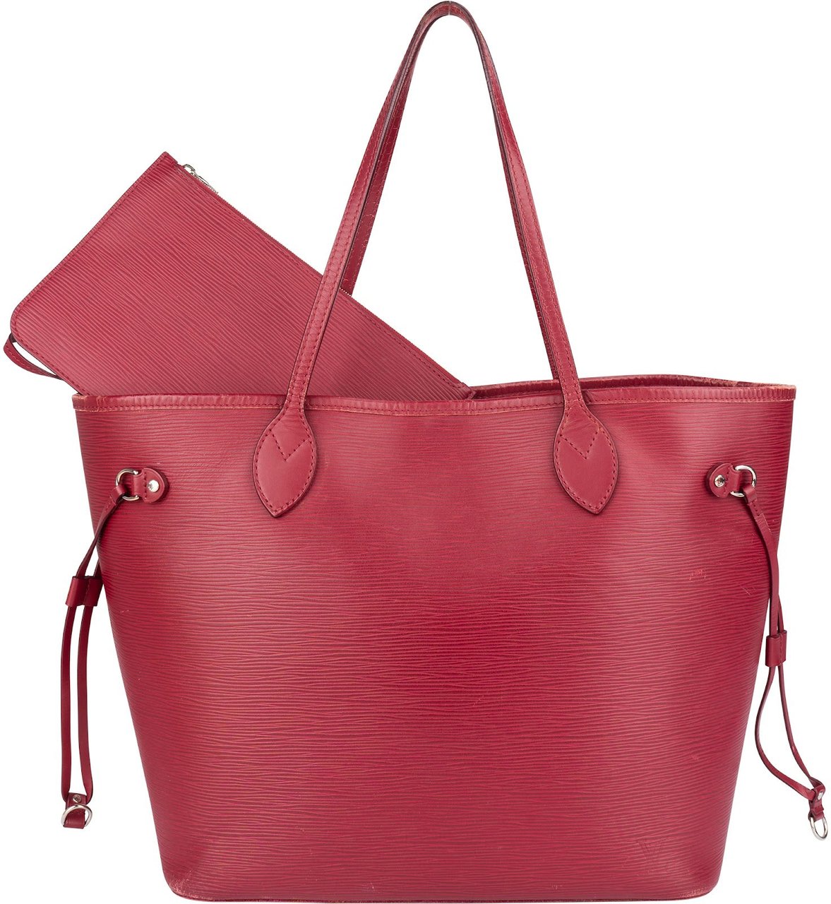 Louis Vuitton Louis Vuitton Red Epi Leather Neverfull MM Shopper Handbag Rood