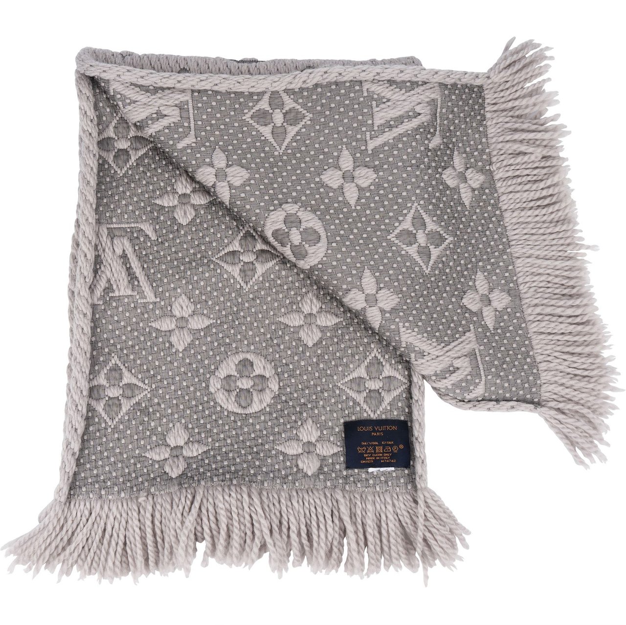 Louis Vuitton Louis Vuitton Wool Monogram Logomania Schal Scarf Donkergrijs