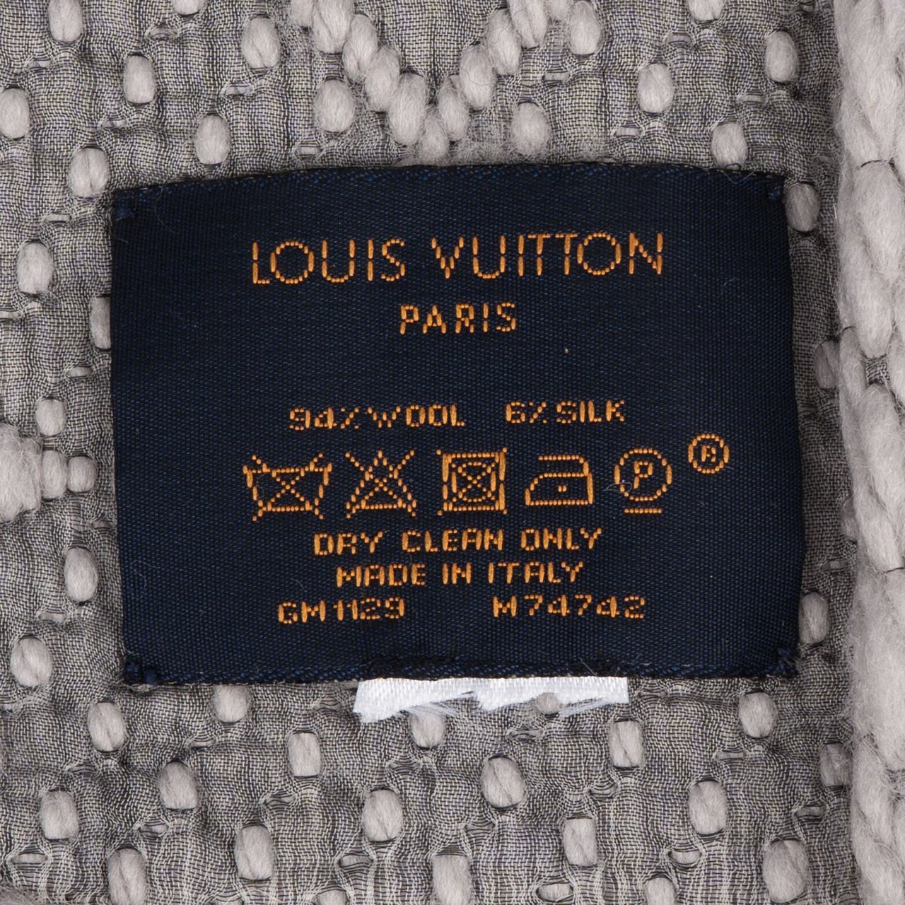Louis Vuitton Louis Vuitton Wool Monogram Logomania Schal Scarf Donkergrijs