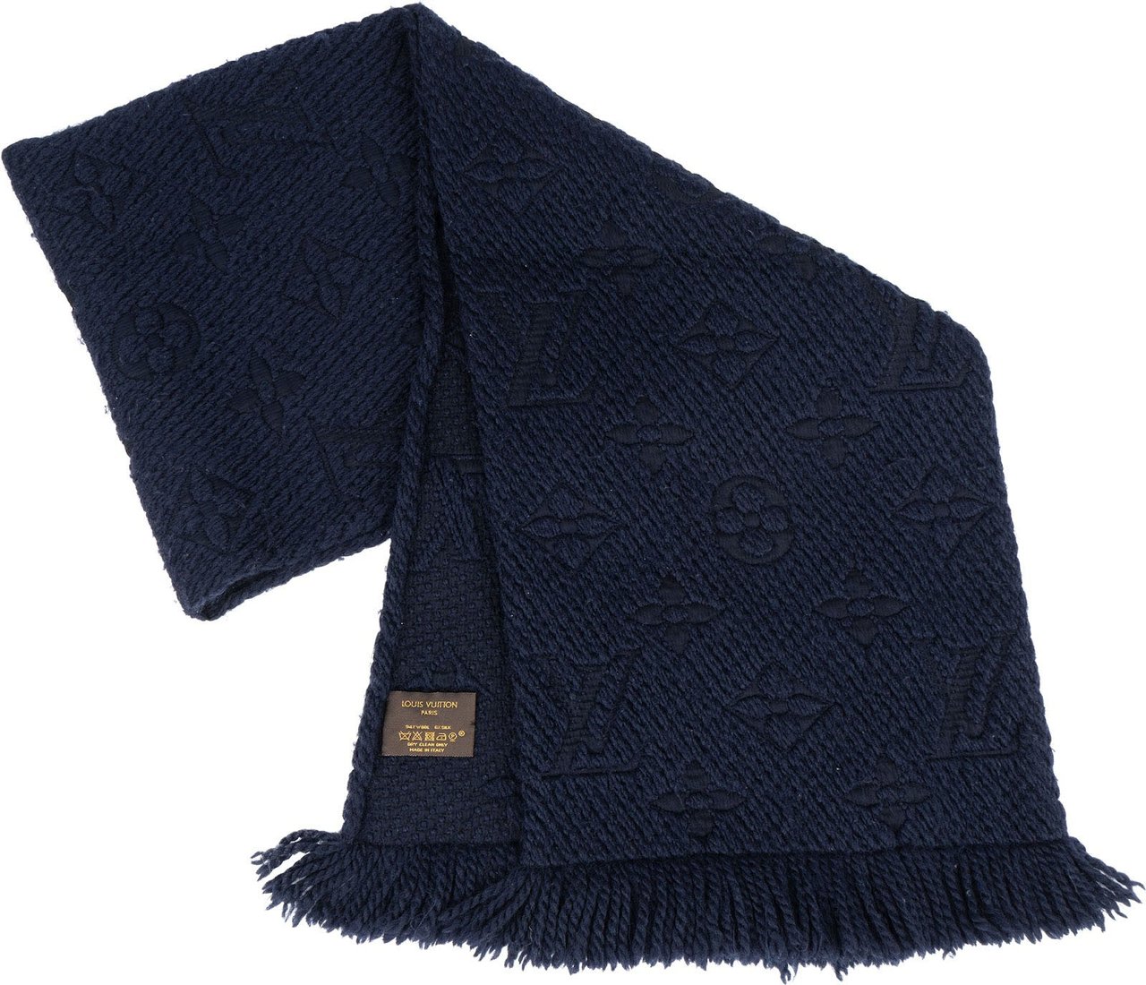 Louis Vuitton Louis Vuitton Wool Monogram Classic Schal Scarf Navy