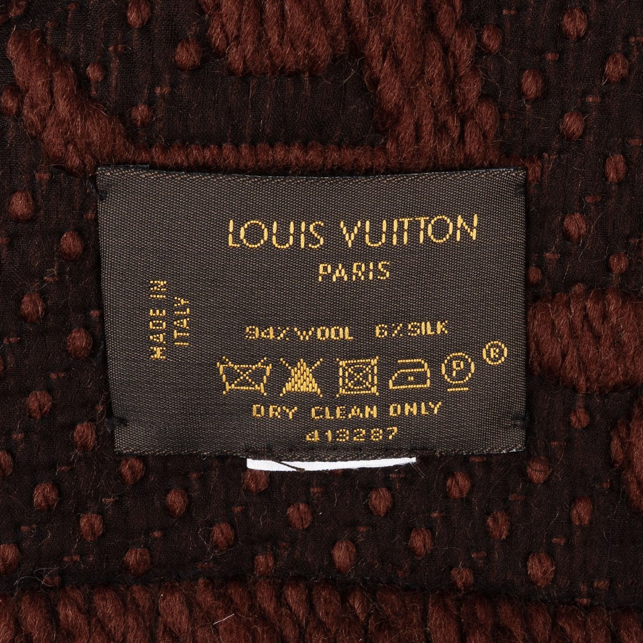 Louis Vuitton Louis Vuitton Wool  Monogram Logomania Schal Scarf Bruin