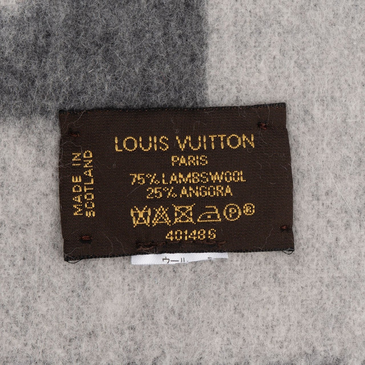 Louis Vuitton Louis Vuitton Wool Monogram Logomania Cardiff Schal Scarf Donkergrijs