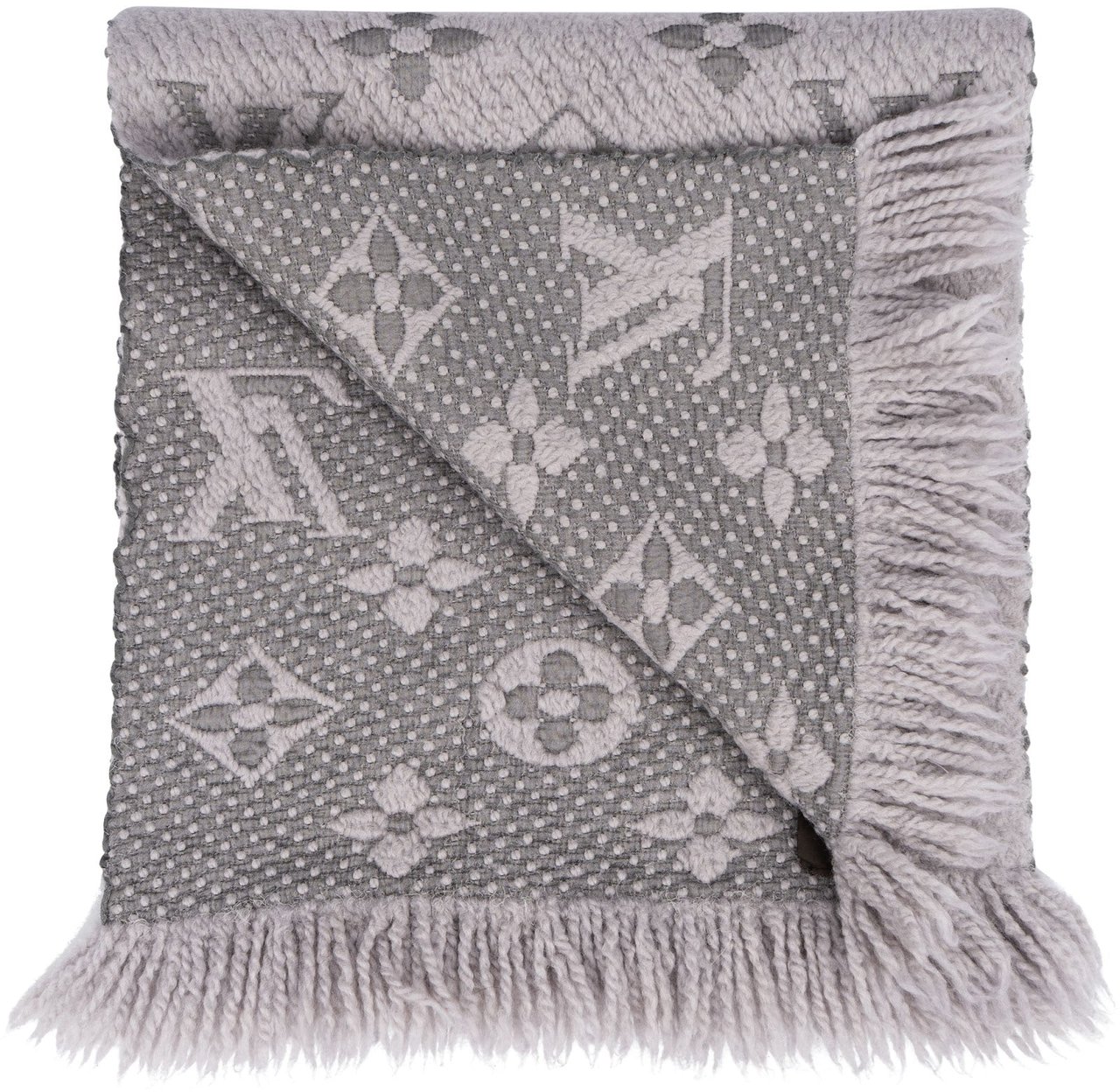 Louis Vuitton Louis Vuitton Wool Monogram Logomania Schal Scarf Donkergrijs
