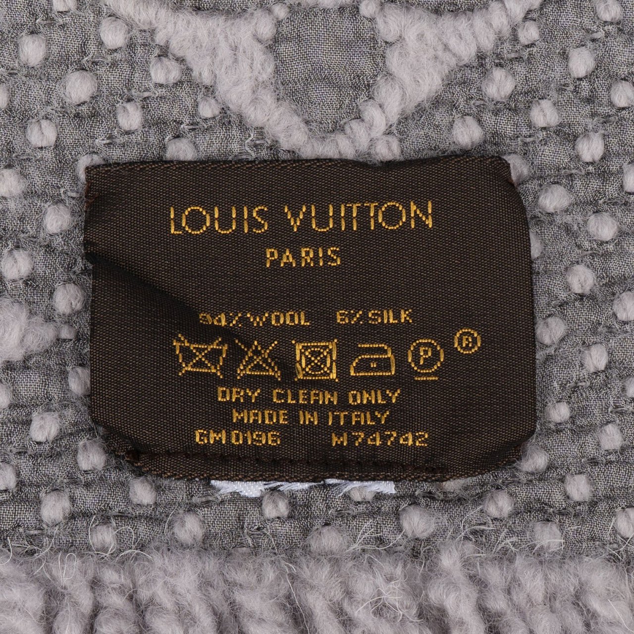 Louis Vuitton Louis Vuitton Wool Monogram Logomania Schal Scarf Donkergrijs