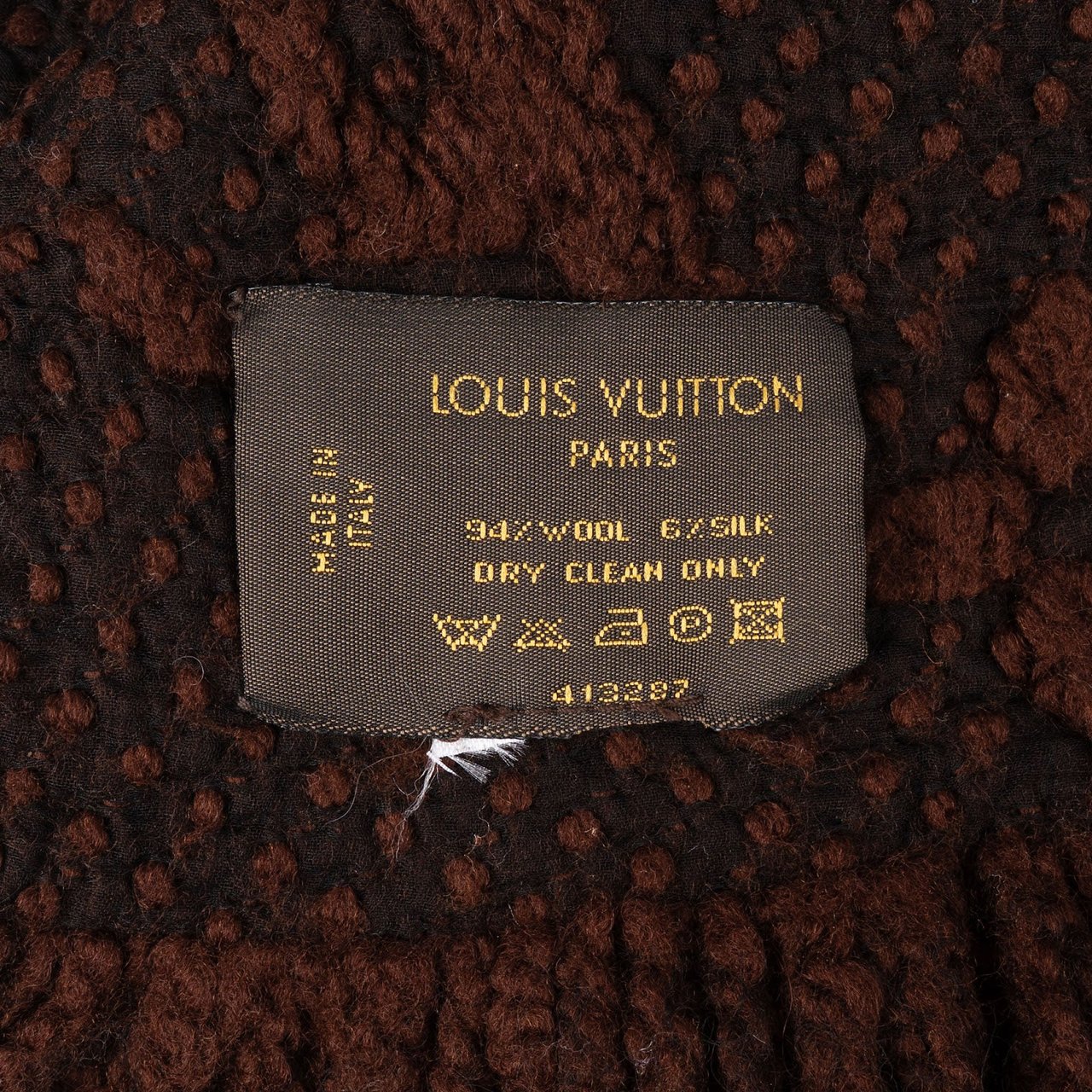 Louis Vuitton Louis Vuitton Wool Monogram Logomania Schal Scarf Bruin