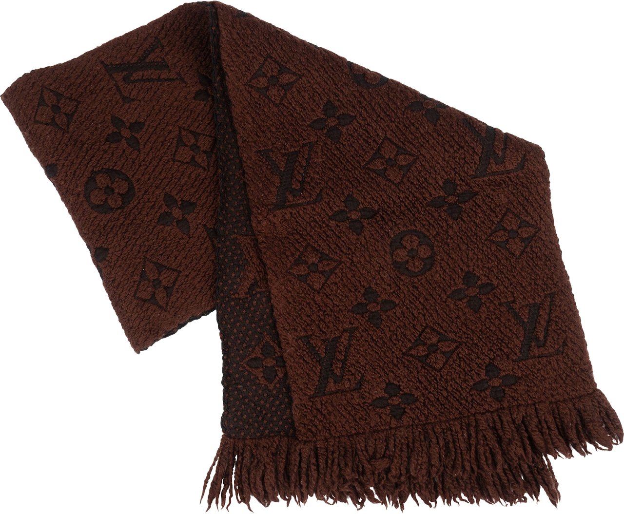 Louis Vuitton Louis Vuitton Wool Monogram Logomania Schal Scarf Bruin
