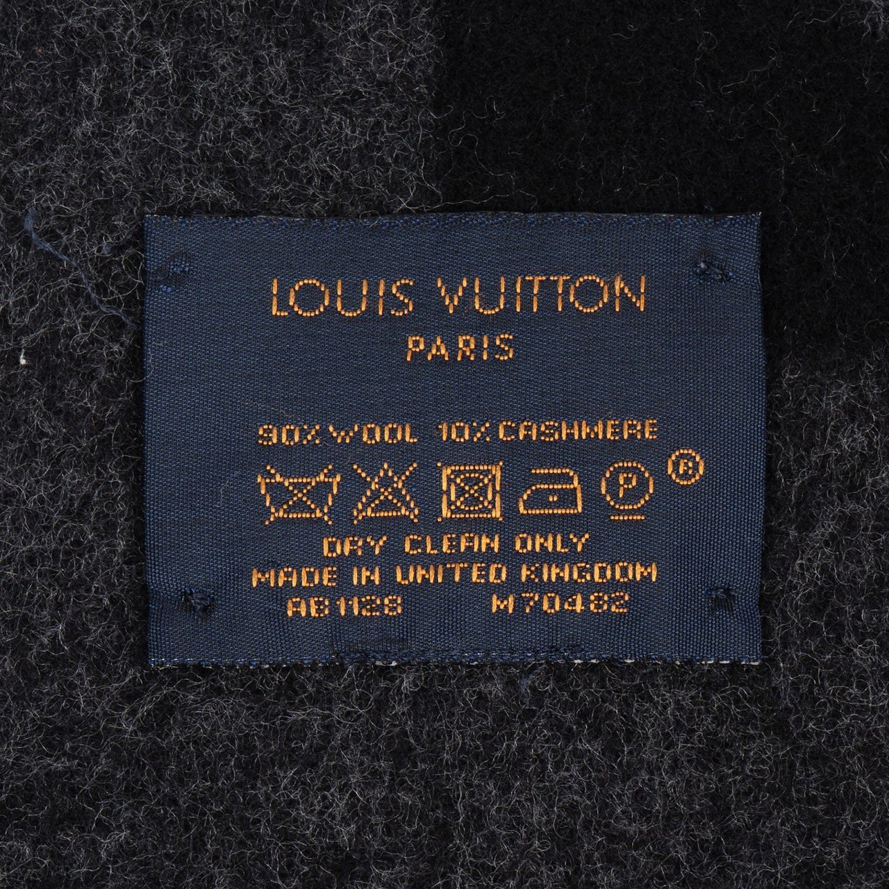 Louis Vuitton Louis Vuitton Wool Monogram Cardiff Schal Scarf Zwart