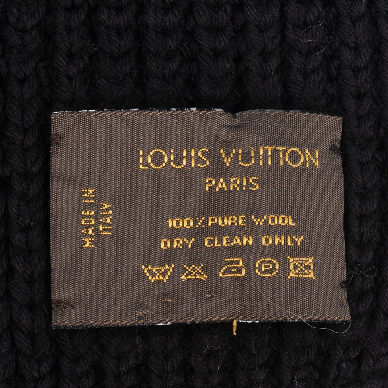 Louis Vuitton Louis Vuitton Heavy Monogram Damier WoolSchal Scarf Zwart
