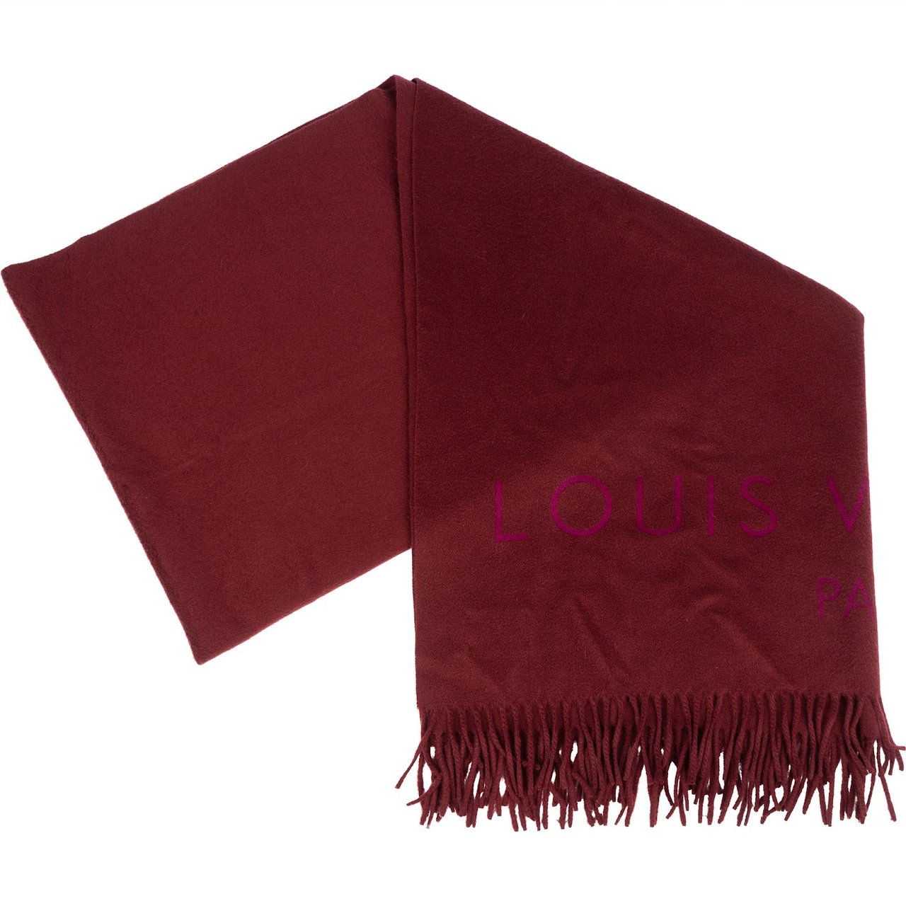 Louis Vuitton Louis Vuitton Cashmere Monogram Echarpe Schal Scarf Maroon