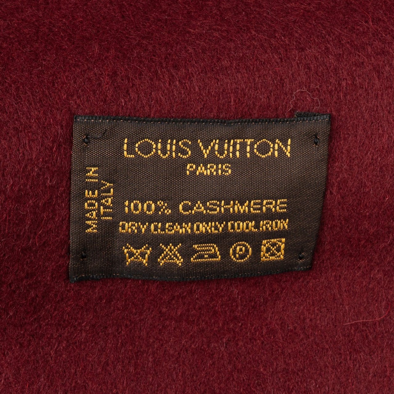 Louis Vuitton Louis Vuitton Cashmere Monogram Echarpe Schal Scarf Maroon