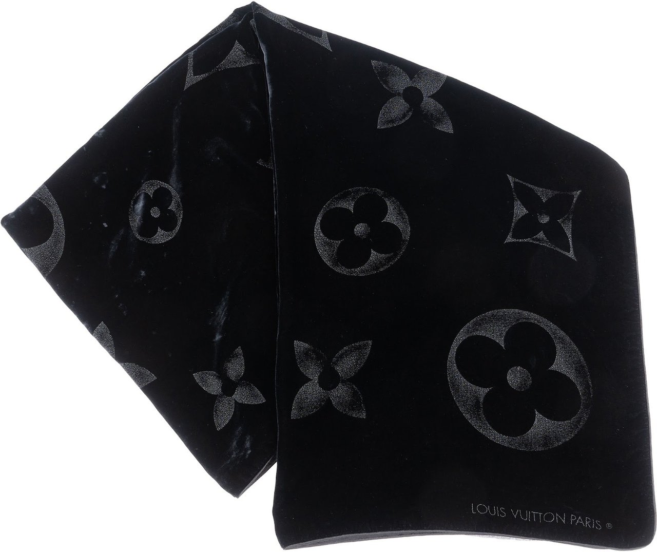 Louis Vuitton Louis Vuitton Velvet Monogram Schal Scarf Zwart