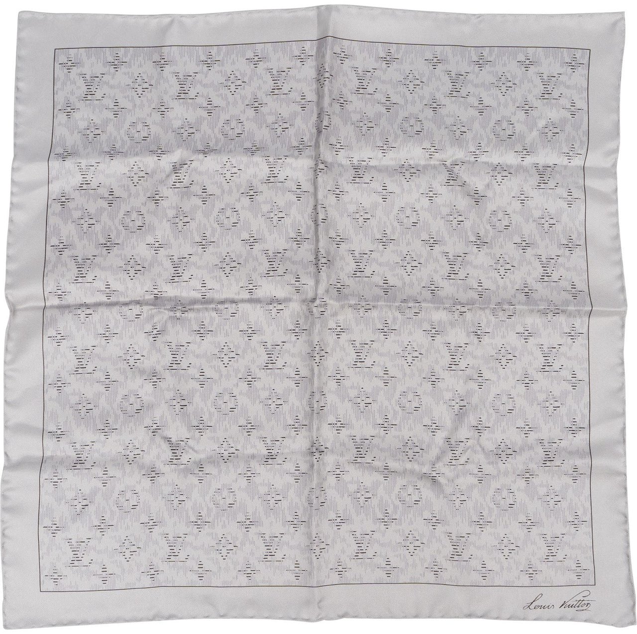 Louis Vuitton Louis Vuitton Silk Monogram Tuch Tissue Donkergrijs