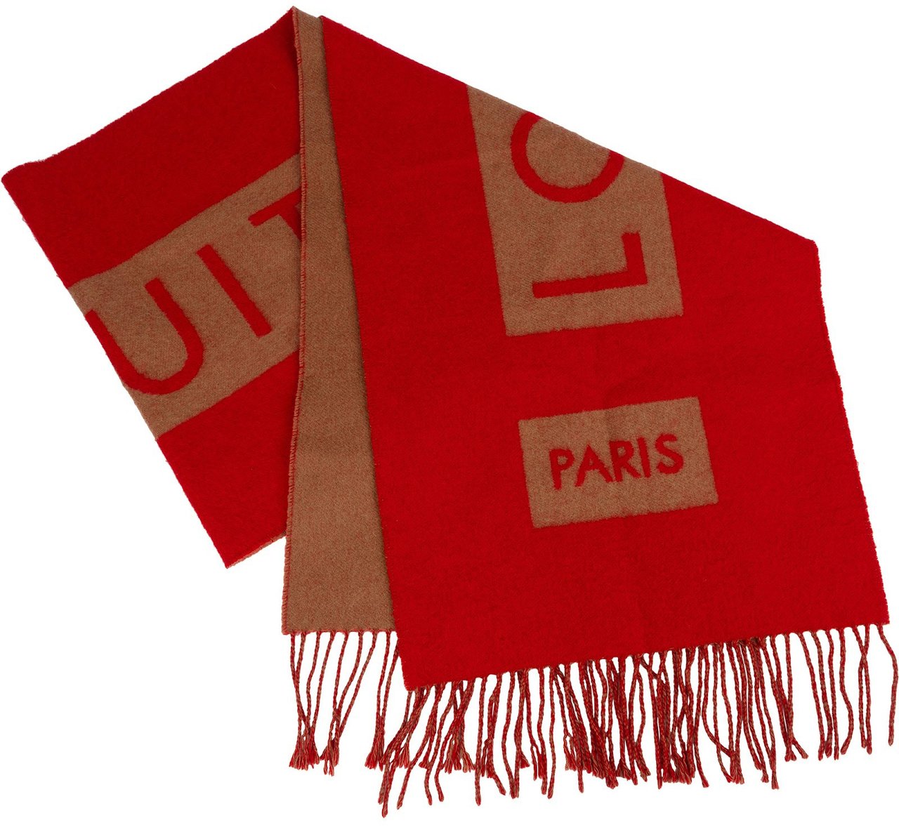 Louis Vuitton Louis Vuitton Cashmere Monogram Cardiff Schal Scarf Rood