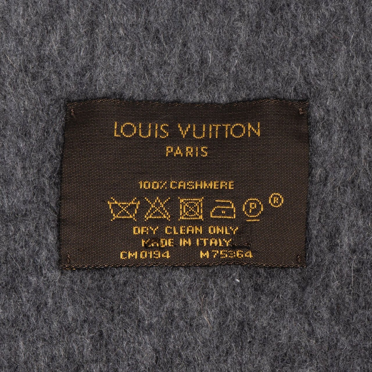 Louis Vuitton Louis Vuitton Grey Cashmere Schal Scarf Donkergrijs