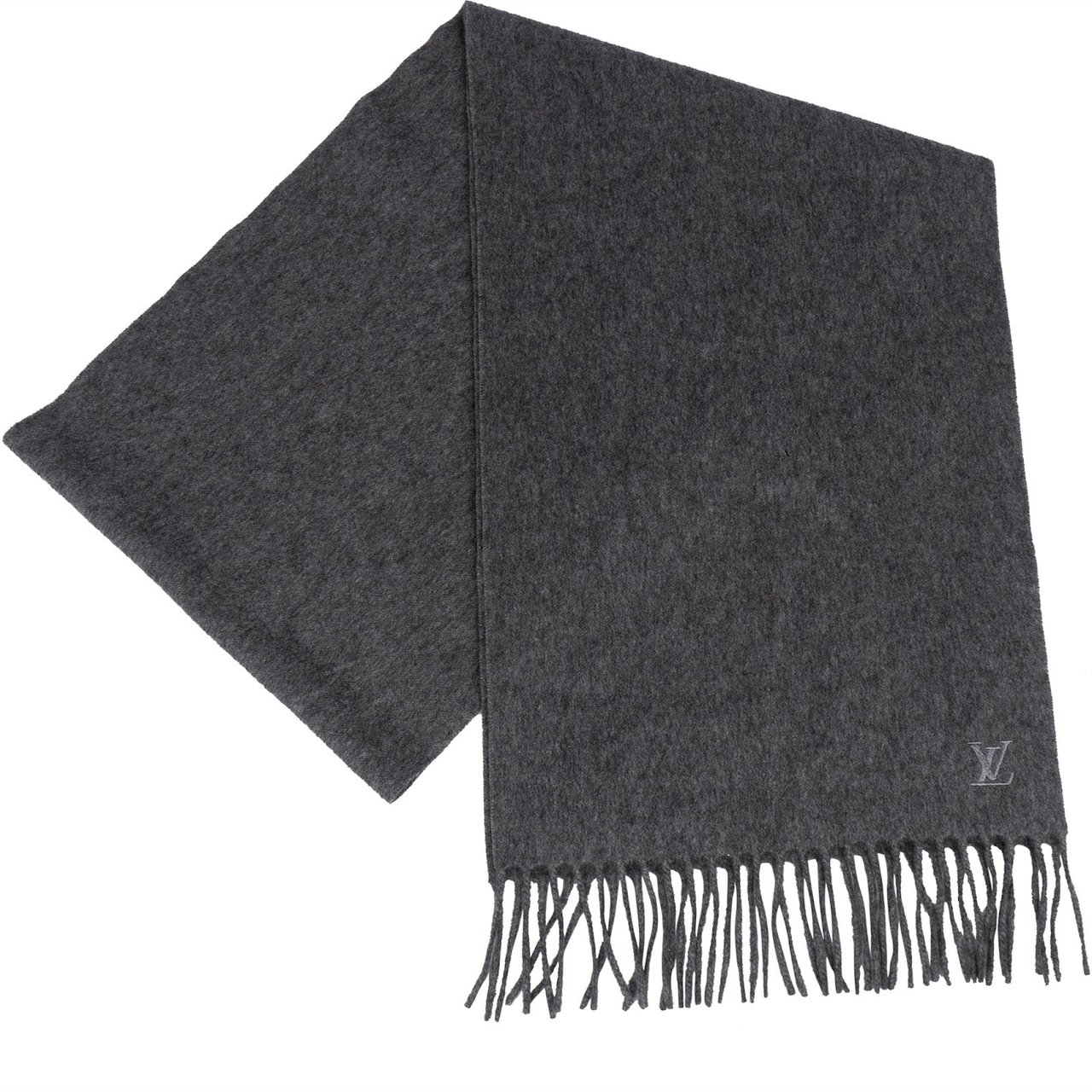 Louis Vuitton Louis Vuitton Grey Cashmere Schal Scarf Donkergrijs