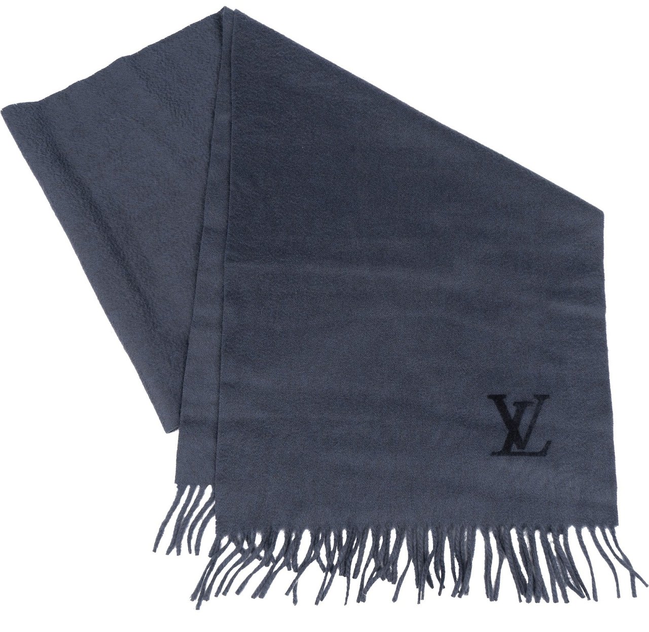 Louis Vuitton Louis Vuitton Bleu Cashmere Schal Scarf Blauw