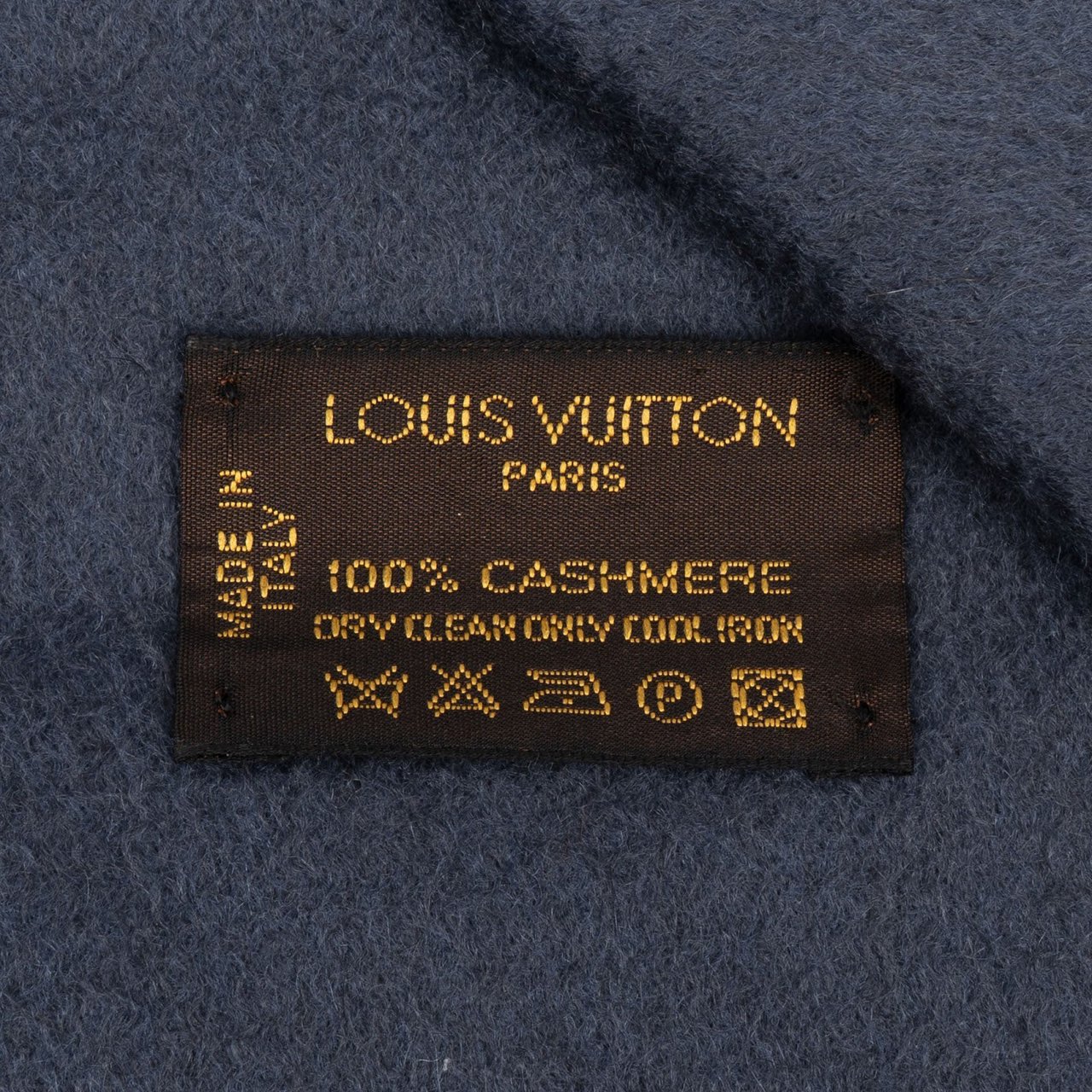 Louis Vuitton Louis Vuitton Bleu Cashmere Schal Scarf Blauw