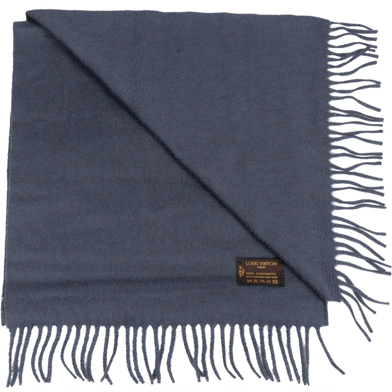 Louis Vuitton Louis Vuitton Bleu Cashmere Schal Scarf Blauw