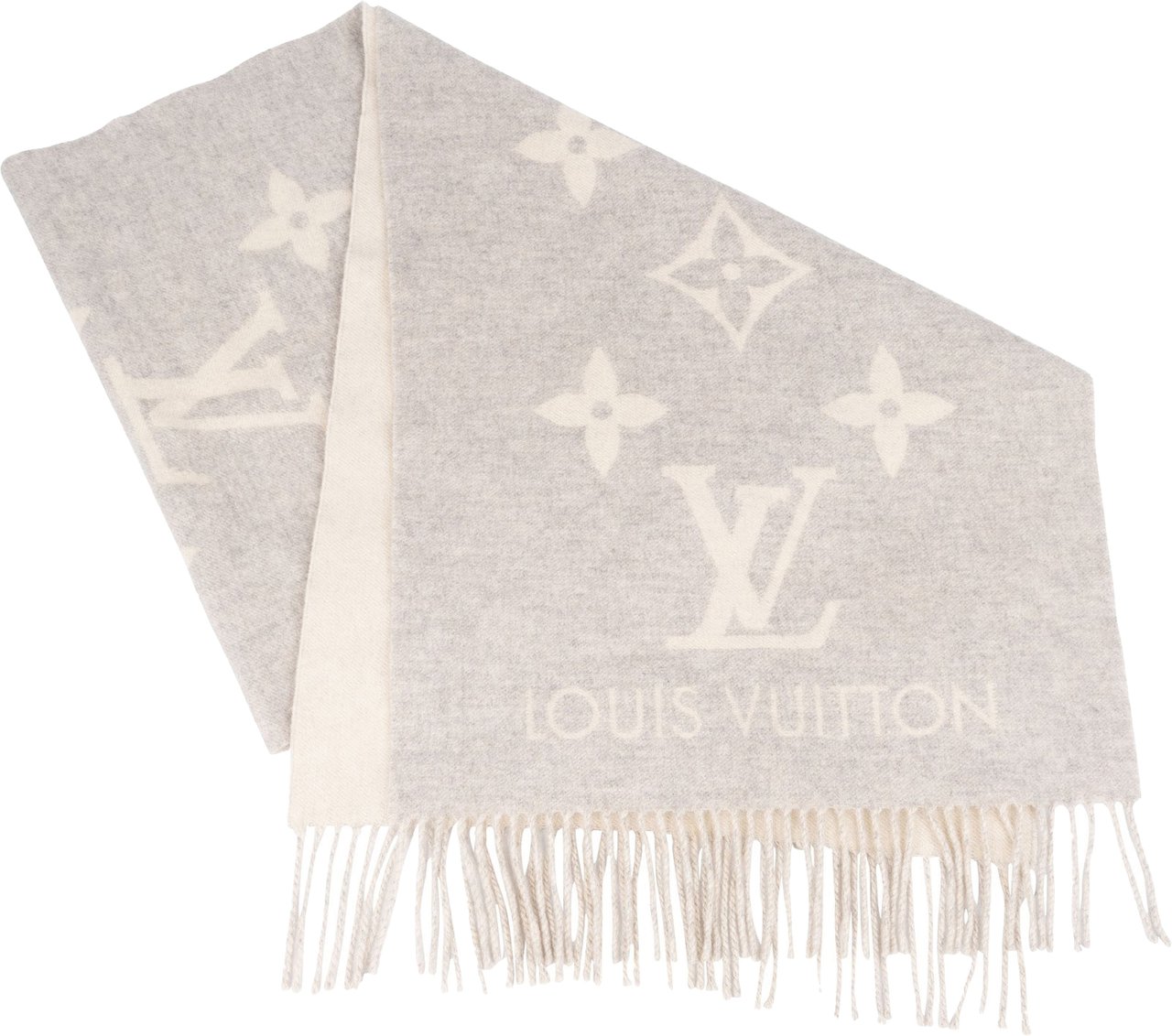 Louis Vuitton Louis Vuitton Cashmere Monogram Logomania Schal Scarf Donkergrijs
