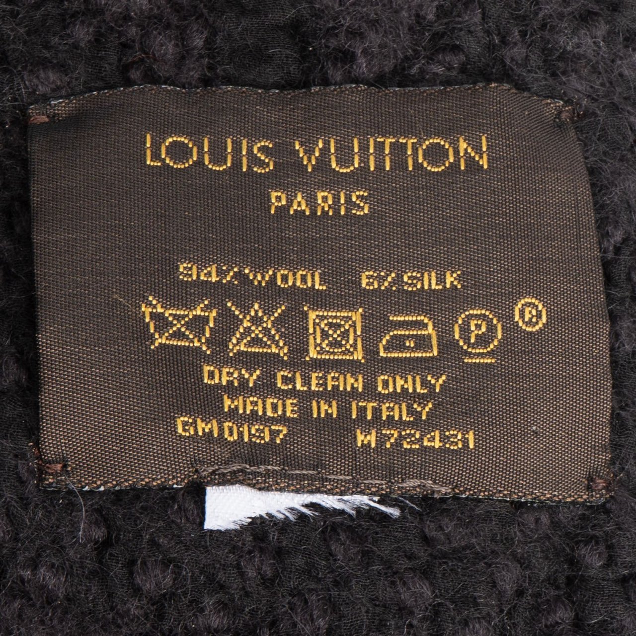 Louis Vuitton Louis Vuitton Wool Monogram Logomania Schal Scarf Zwart