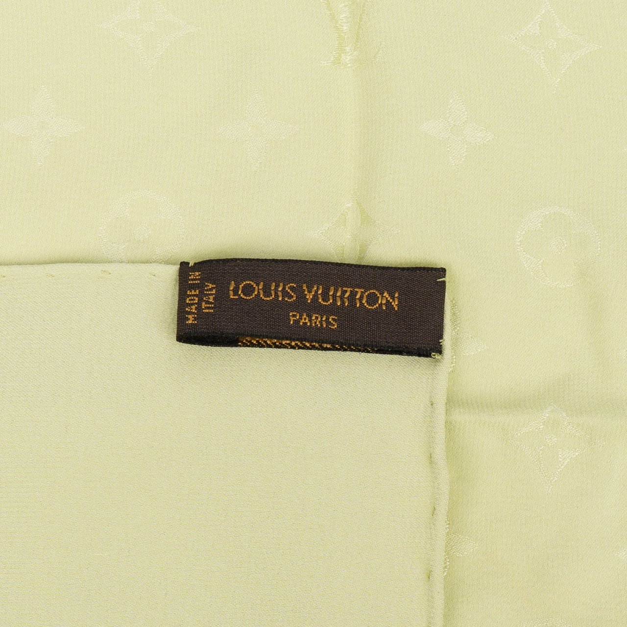 Louis Vuitton Louis Vuitton Silk Mini Monogram Tuch Scarf Lime