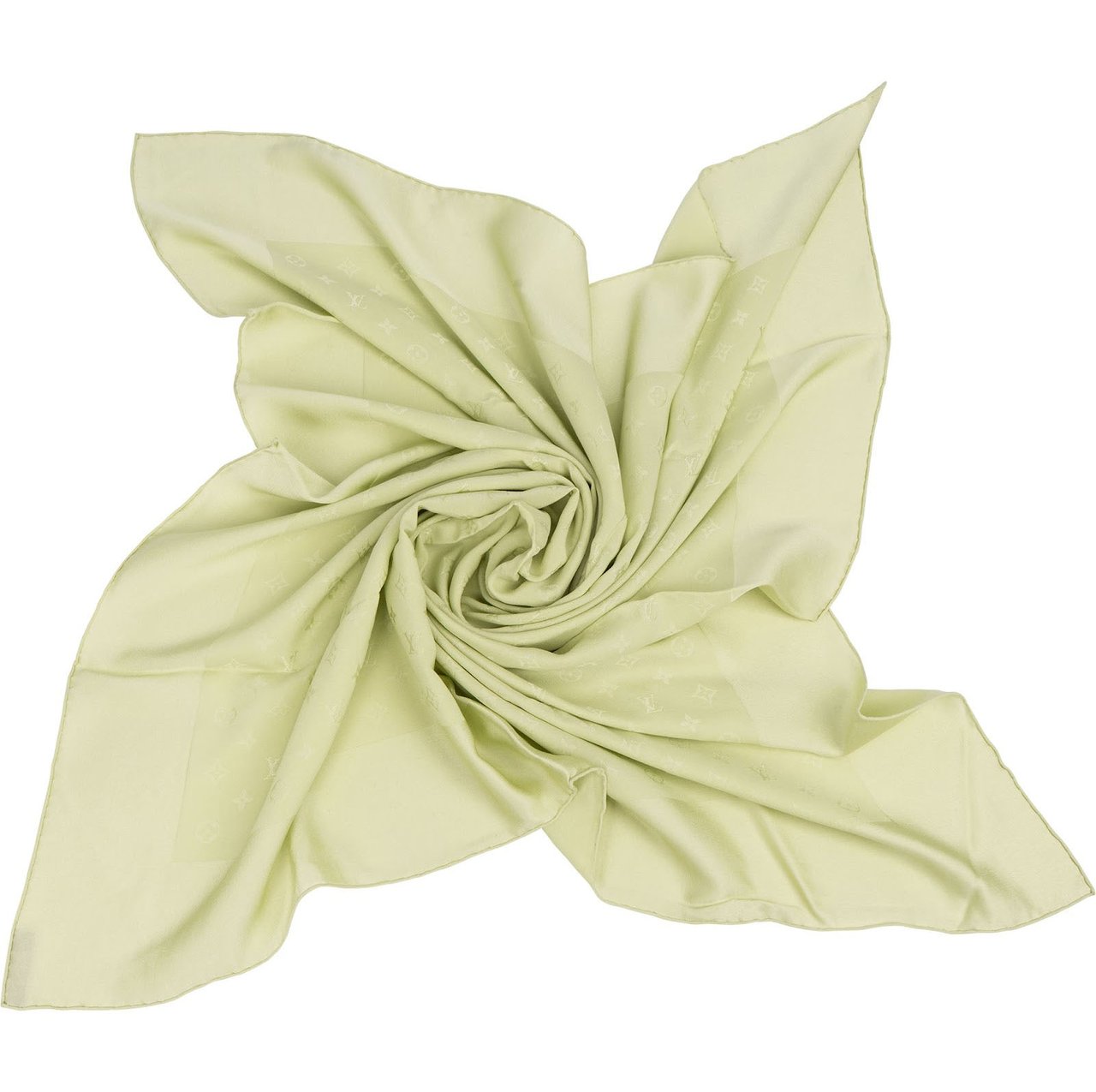 Louis Vuitton Louis Vuitton Silk Mini Monogram Tuch Scarf Lime