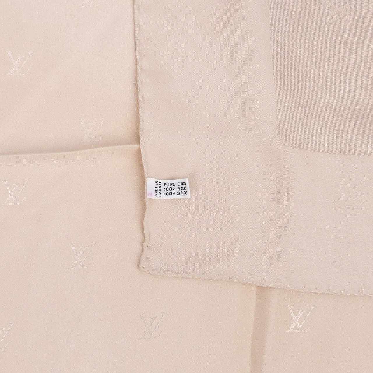 Louis Vuitton Louis Vuitton Silk Monogram Tuch Scarf Beige