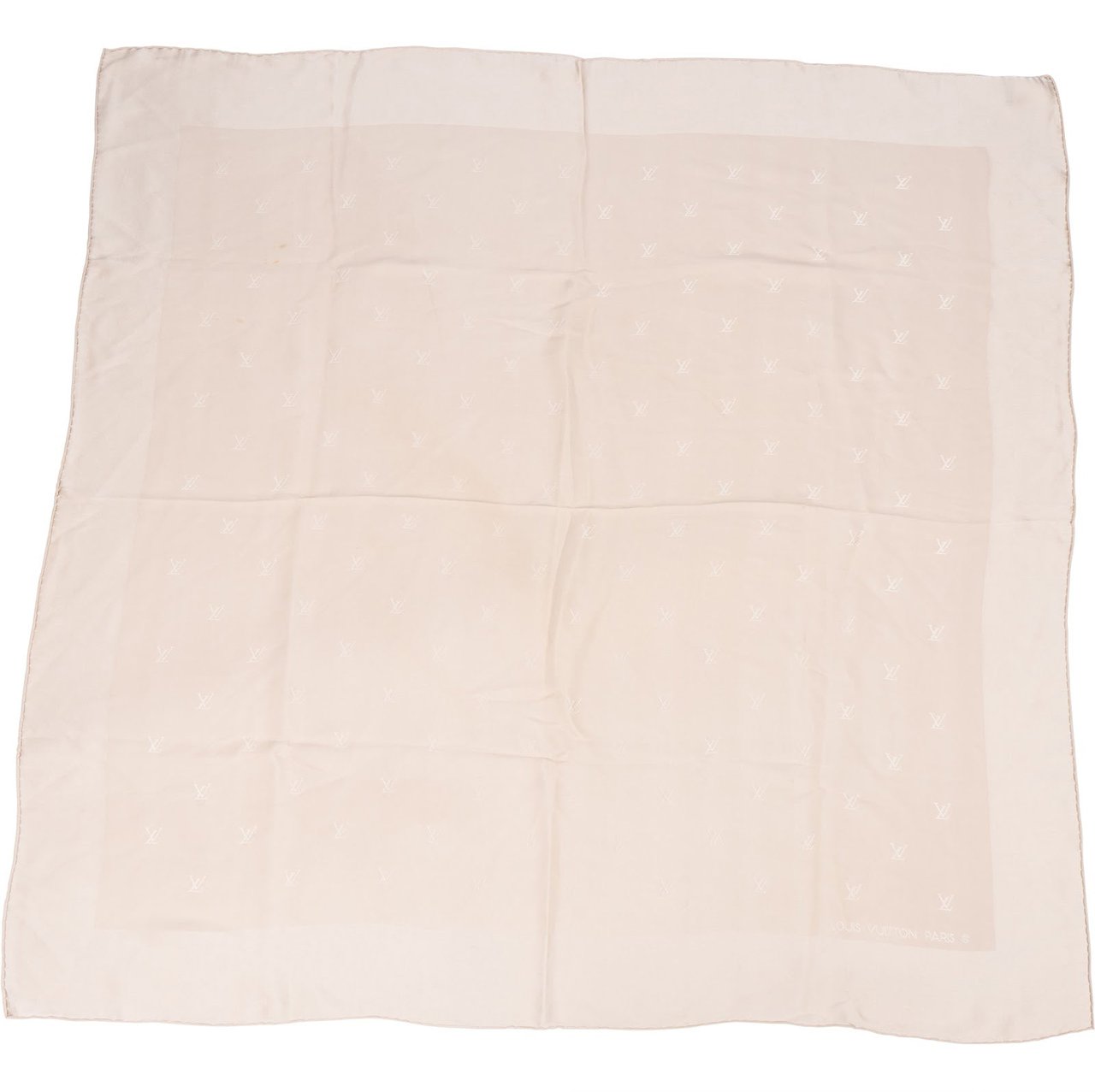 Louis Vuitton Louis Vuitton Silk Monogram Tuch Scarf Beige