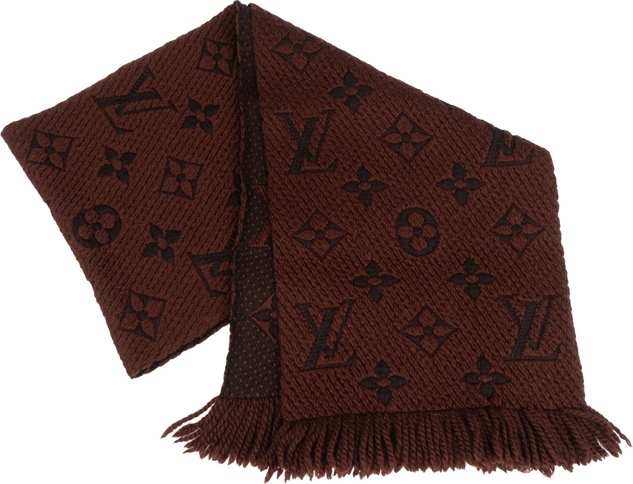 Louis Vuitton Louis Vuitton Wool Monogram Logomania Schal Scarf Bruin
