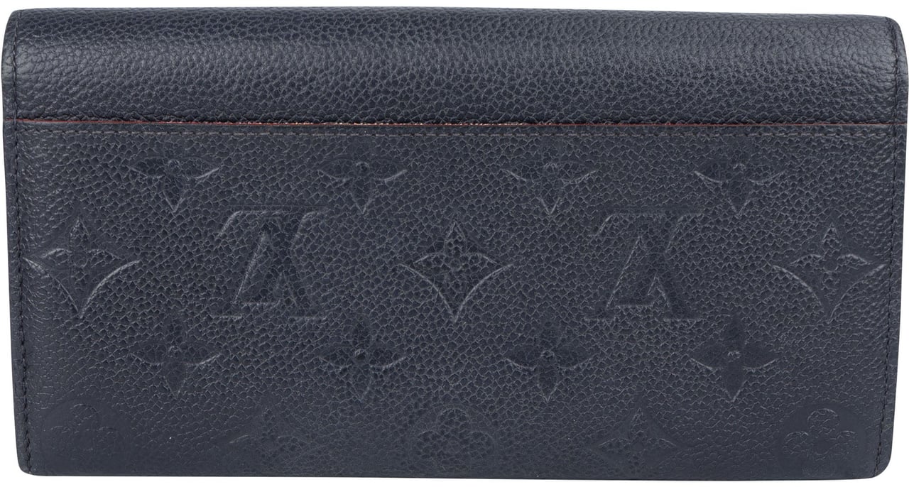 Louis Vuitton Louis Vuitton Monogram Empreinte Leather Sarah Wallet Navy