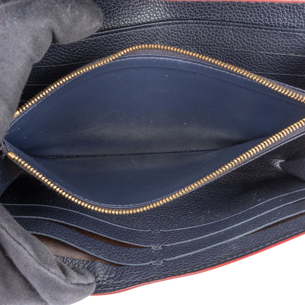 Louis Vuitton Louis Vuitton Monogram Empreinte Leather Sarah Wallet Navy