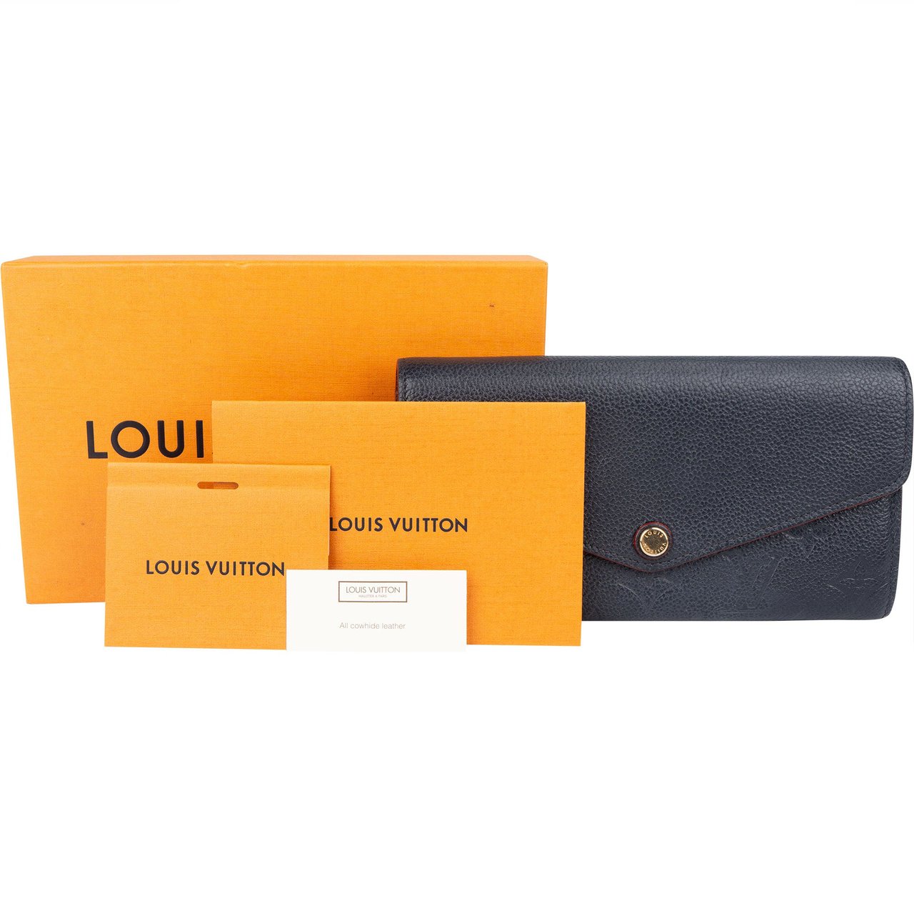 Louis Vuitton Louis Vuitton Monogram Empreinte Leather Sarah Wallet Navy