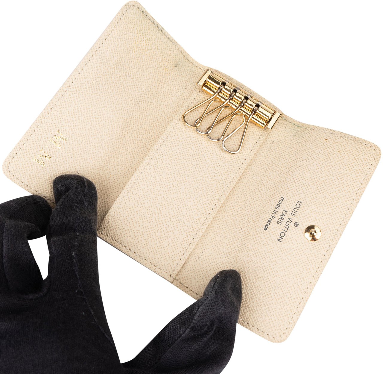 Louis Vuitton Louis Vuitton Monogram Damier Azur Key Holder Beige
