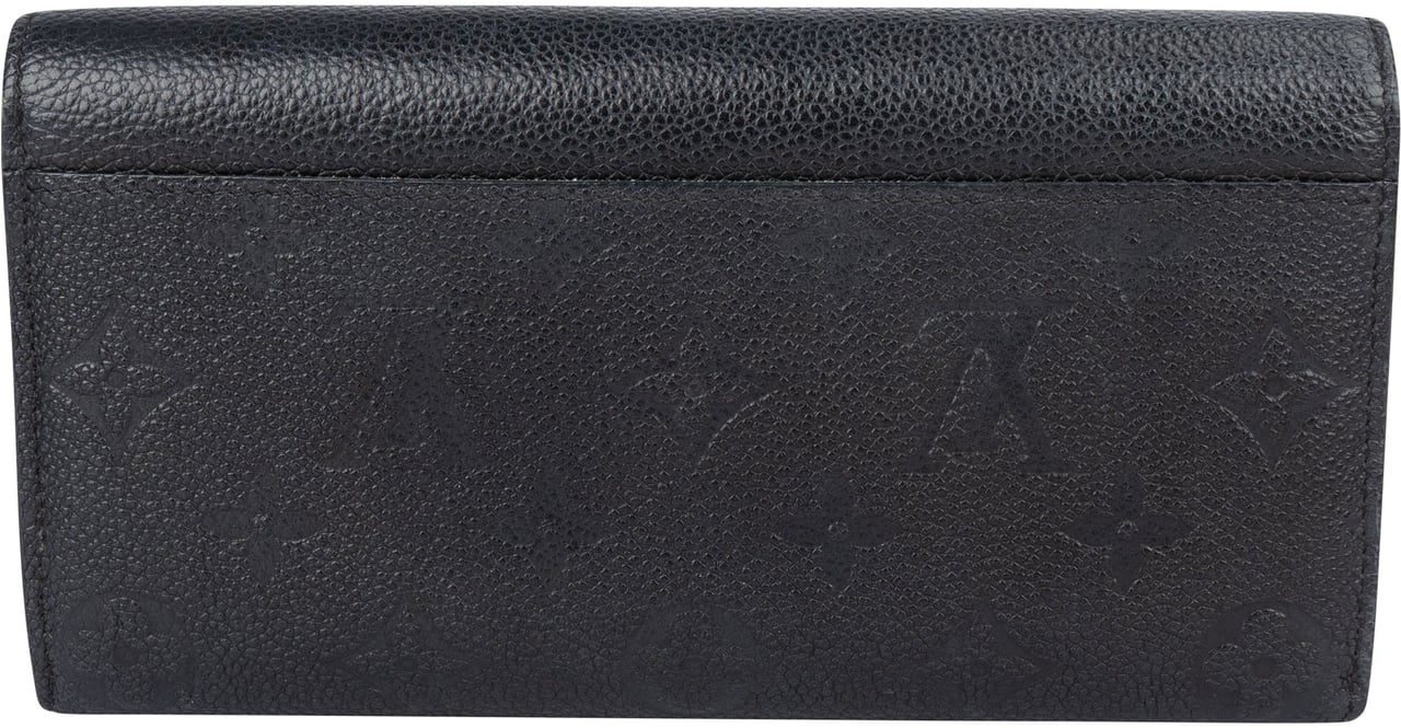 Louis Vuitton Louis Vuitton Monogram Empreinte Leather Sarah Wallet Zwart