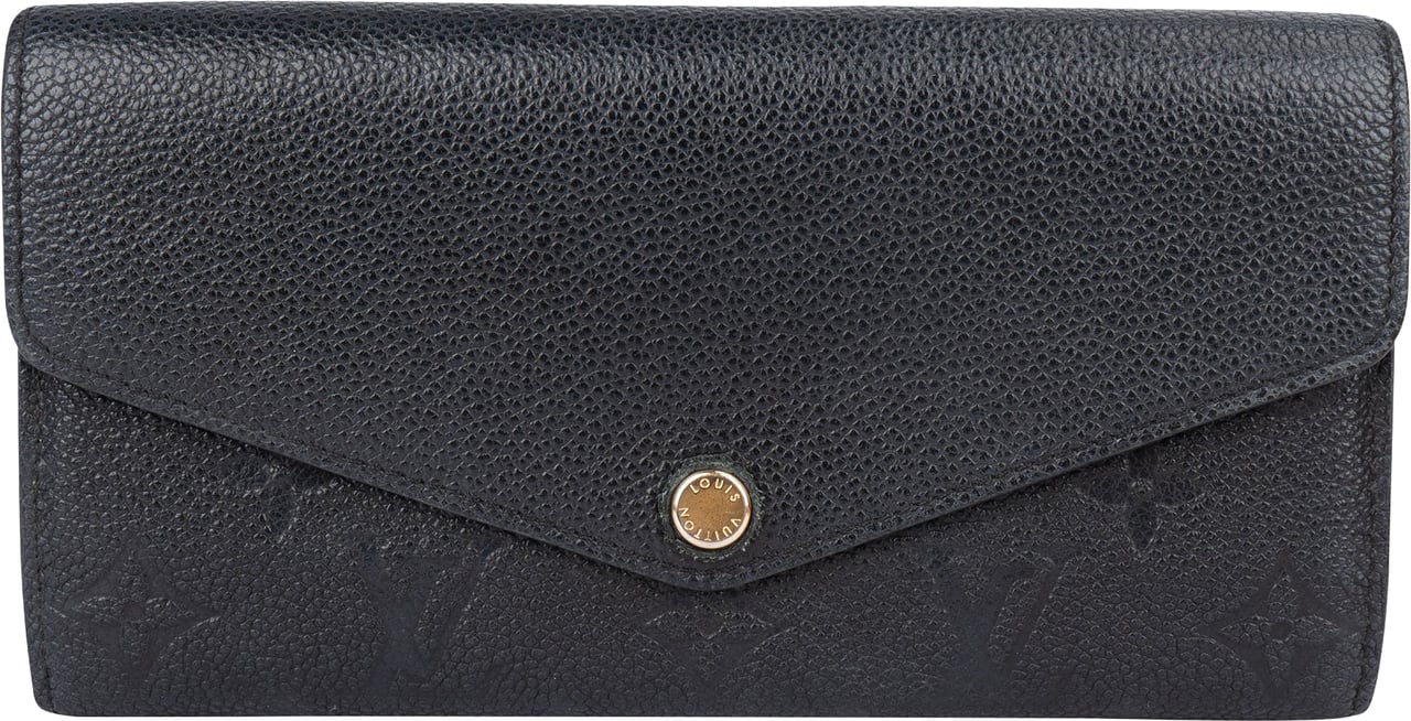 Louis Vuitton Louis Vuitton Monogram Empreinte Leather Sarah Wallet Zwart