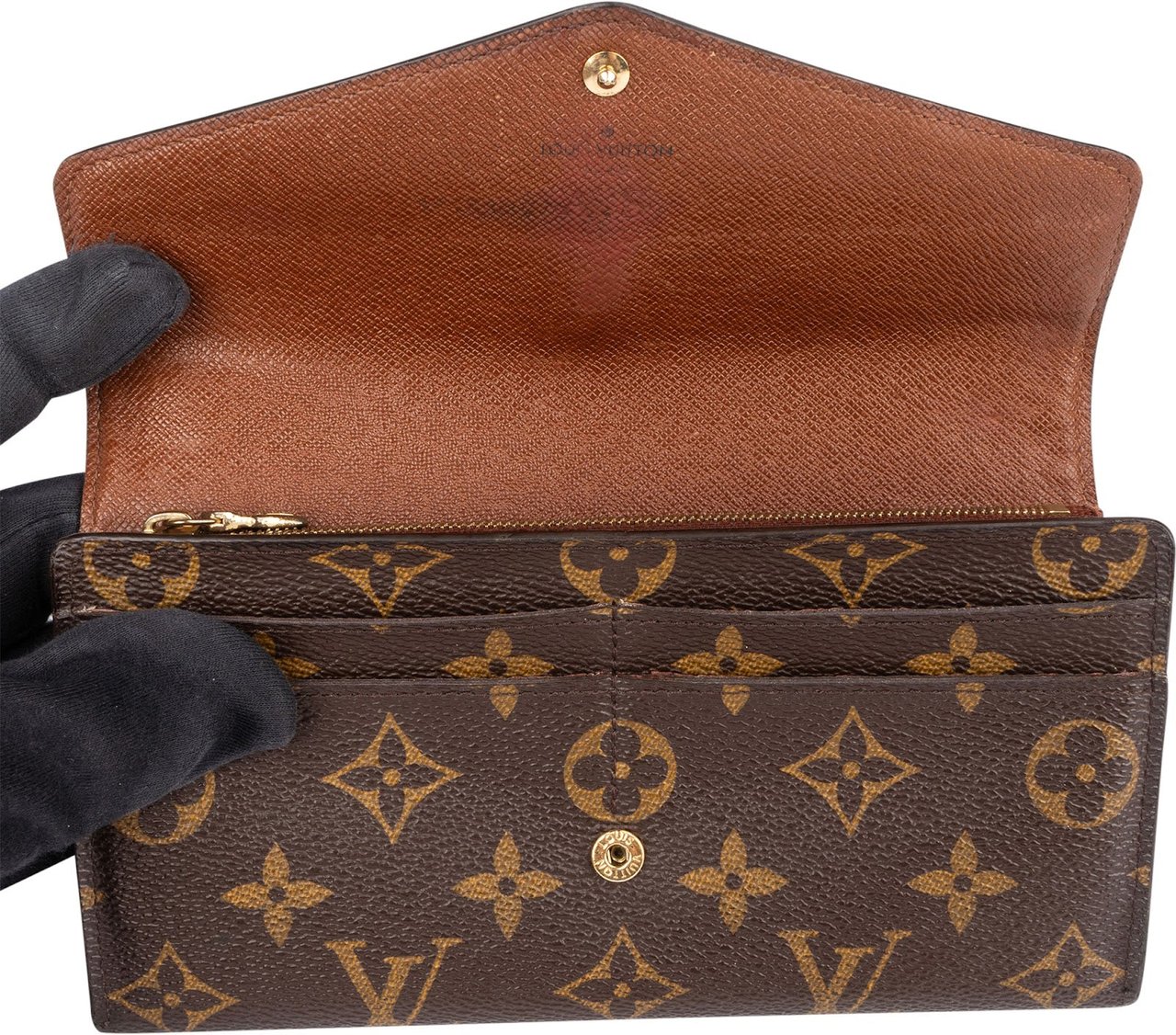Louis Vuitton Louis Vuitton Monogram Canvas Sarah Wallet Bruin